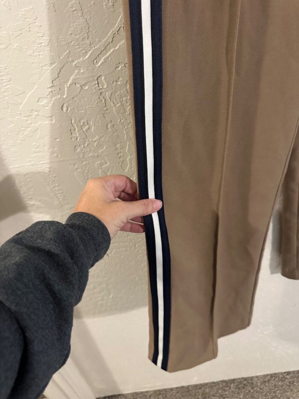 Zara Brown Pleated Pin Striped Casual Dressy Professional Pants - Picture 4 of 10